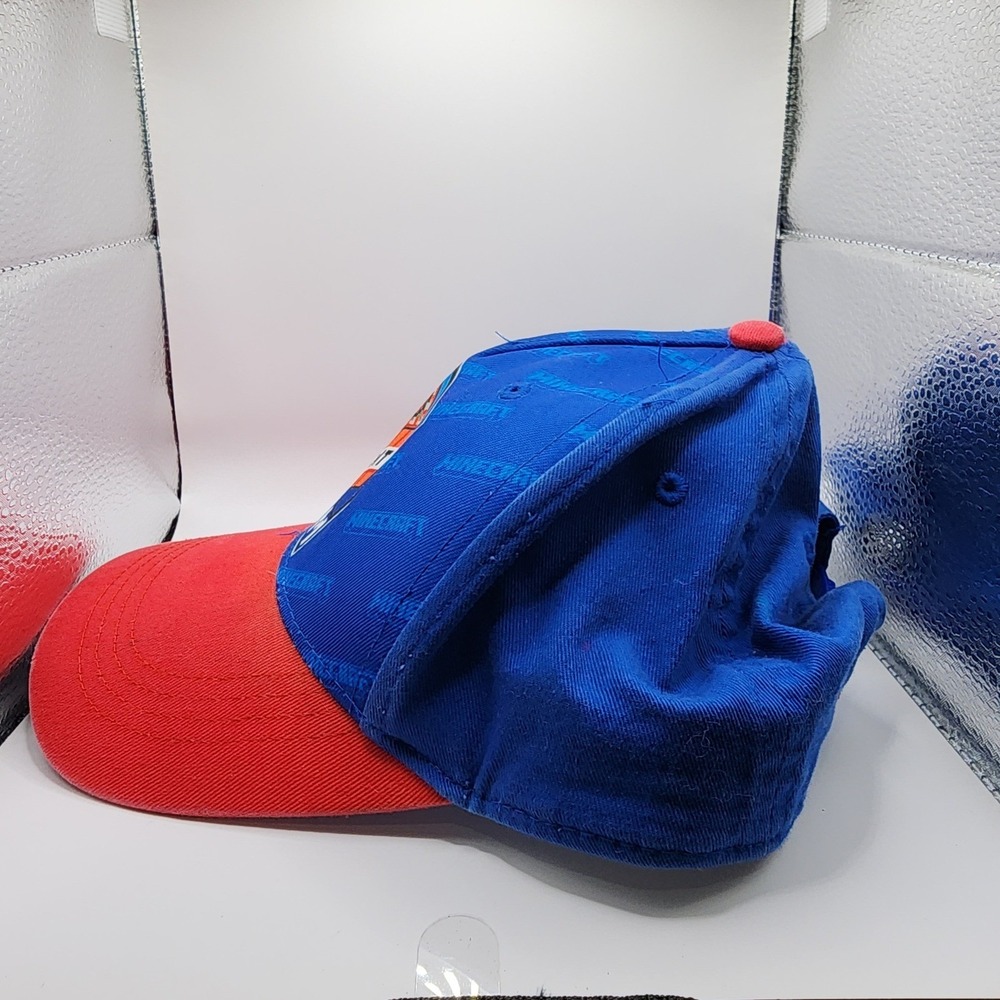 Minecraft Snapback Hat Youth OSFM Blue Red TNT Boom Graphic‎ Baseball Cap - Picture 2 of 8
